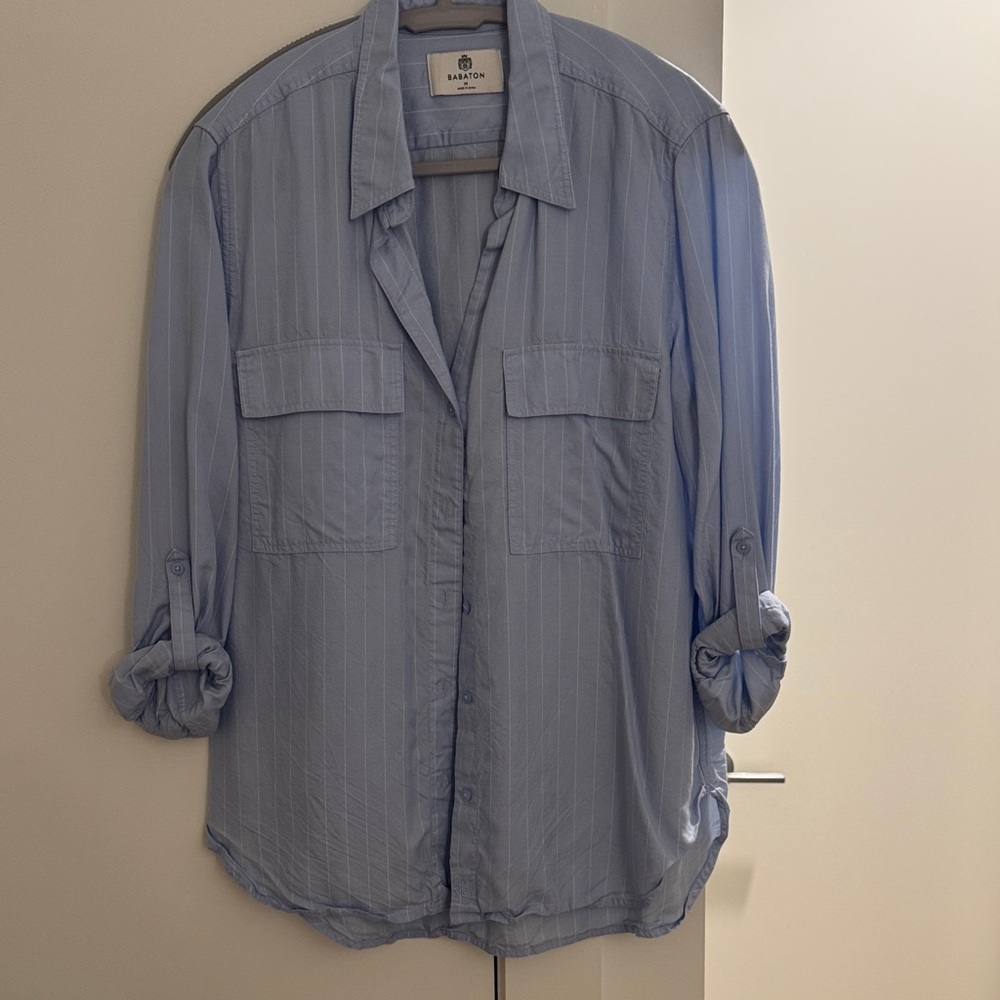 Women’s Striped Light Blue Shirt